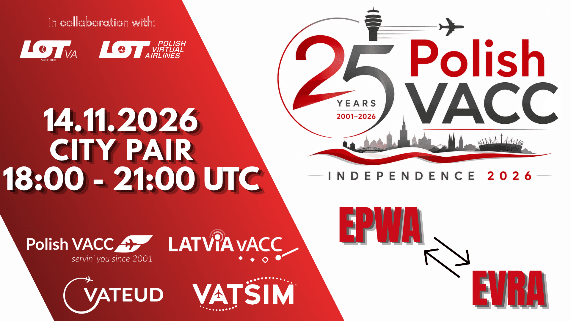 Polish Independence 2026 - Lithuanian CityPairs Banner